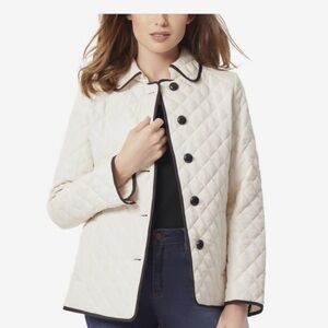 Jones New York Women's Diamond-Quilted Button-Up Jacket